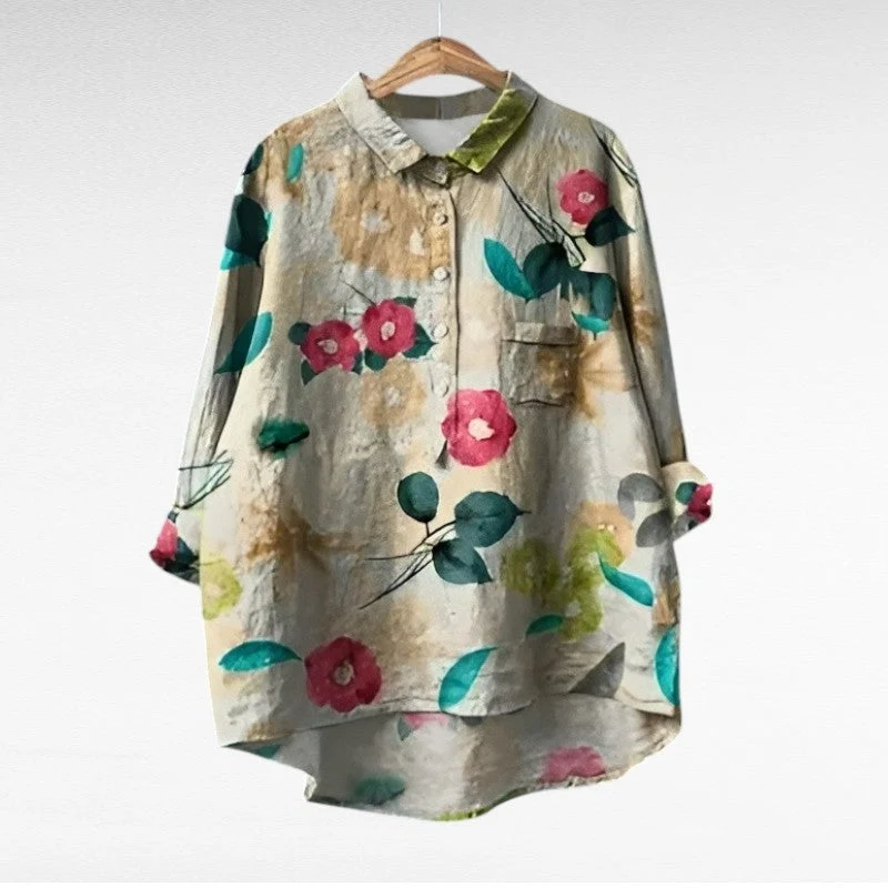 Camille | Élégante Blouse d'Été en Lin