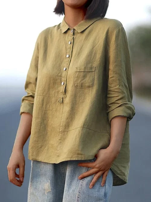 Elvie | Blouse Linne Élégante pour l'Été