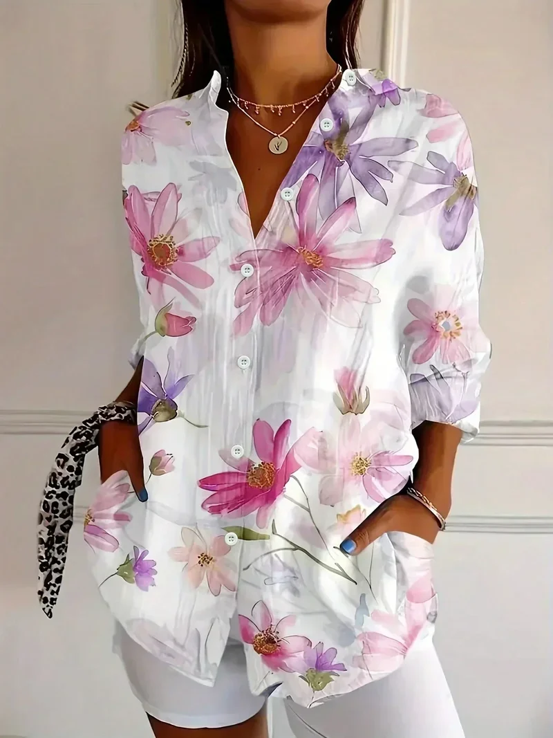 Rosabelle | Blouse fluide à imprimé lumineux