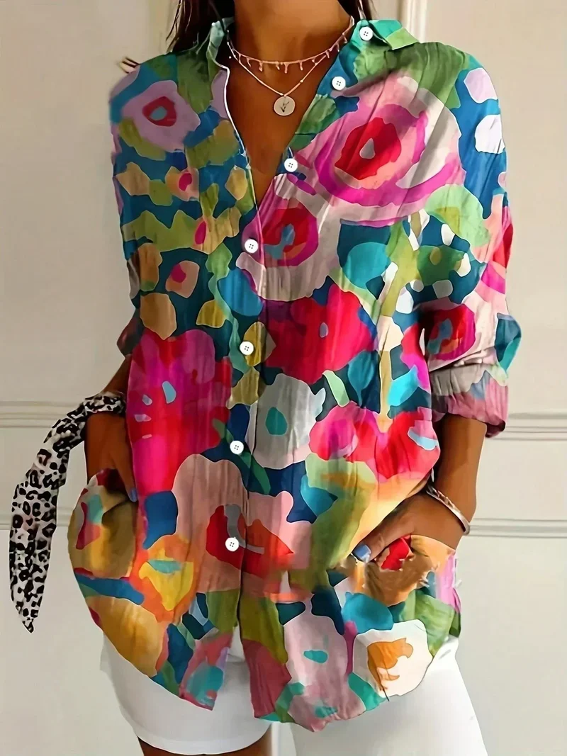 Rosabelle | Blouse fluide à imprimé lumineux