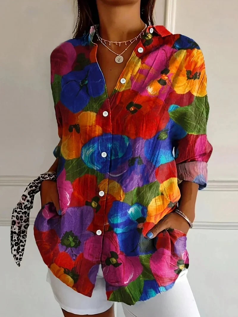 Rosabelle | Blouse fluide à imprimé lumineux