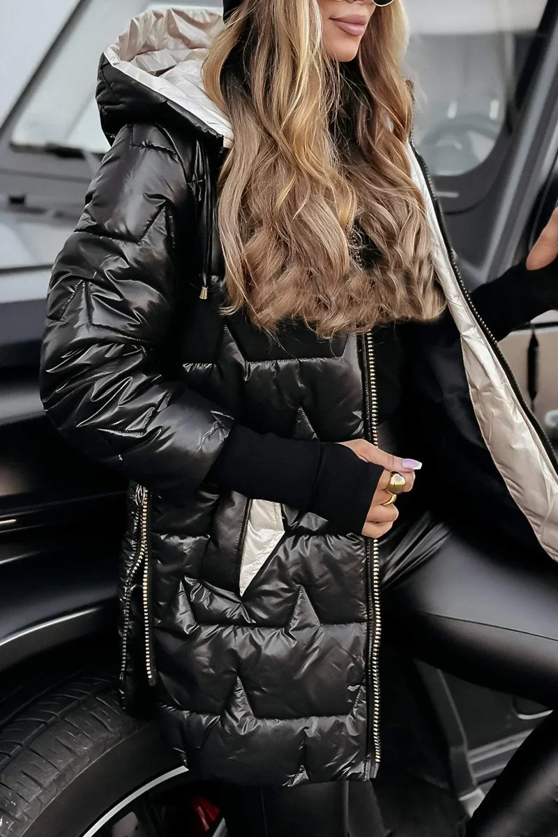 Nolwen - Manteau d'Hiver Élégant avec Capuche et Rembourrage
