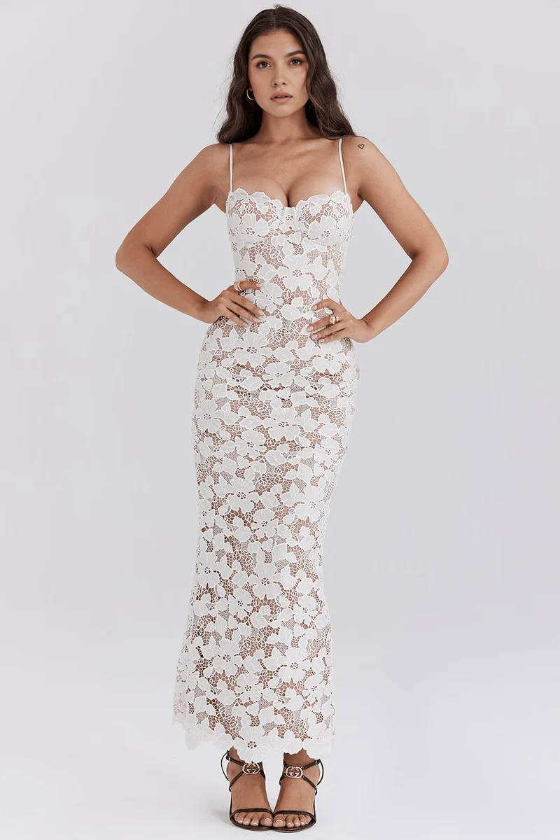 Élodie | Robe Maxi Brodée