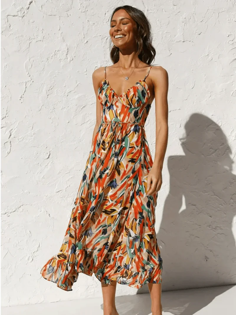 Chiara™ | Colorful Midi Dress