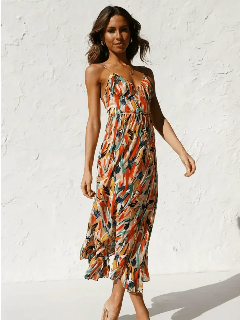 Chiara™ | Colorful Midi Dress
