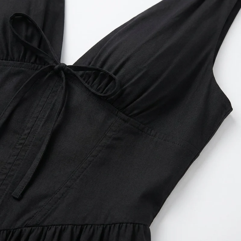 Robe mi-longue d'été corset pour femme