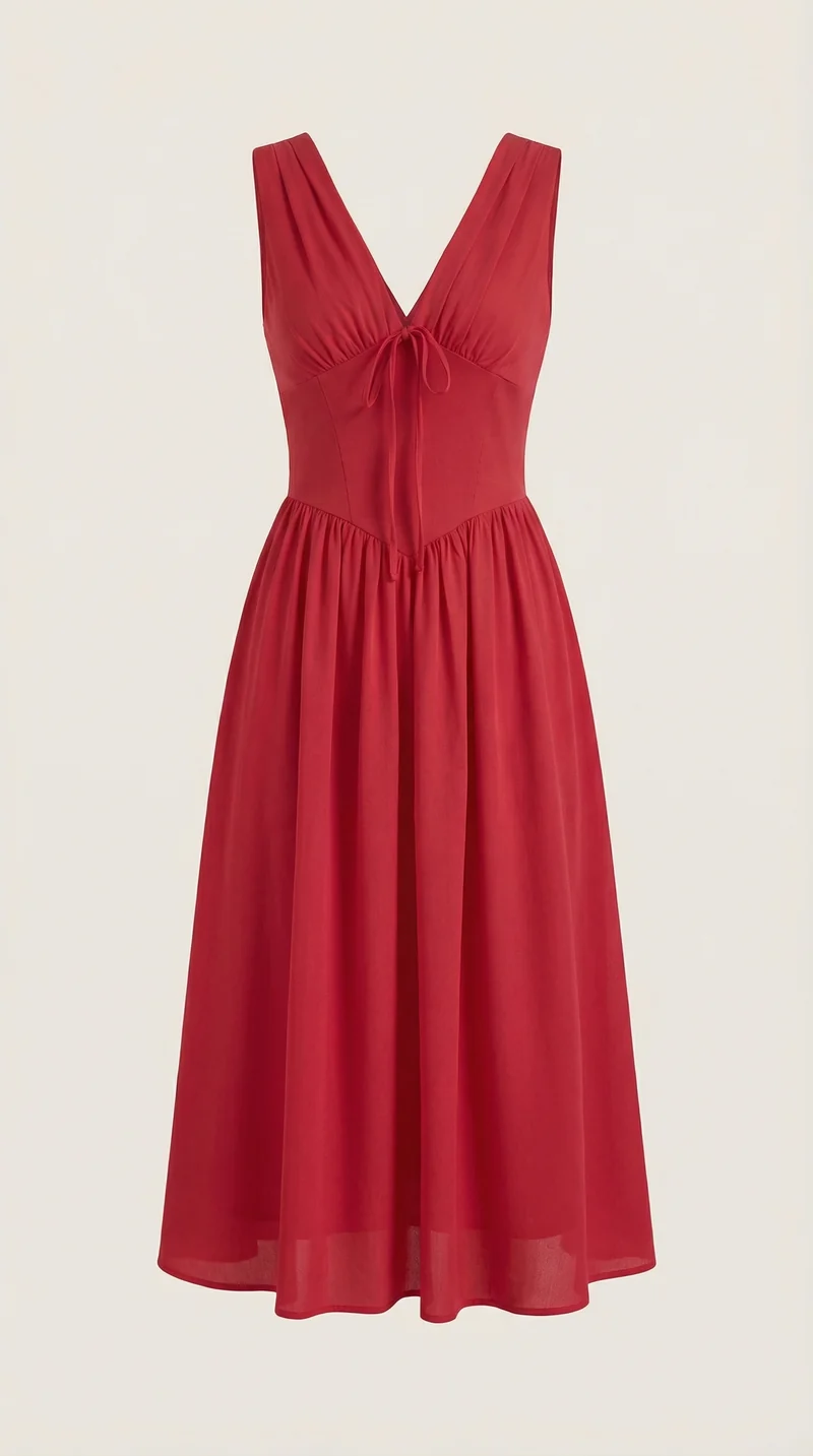 Robe mi-longue d'été corset pour femme