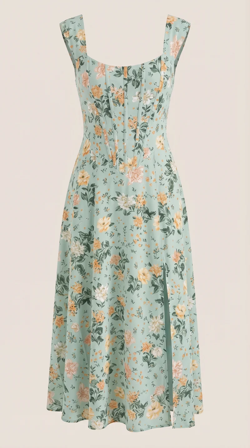 Robe corset midi femme tenue invité mariage