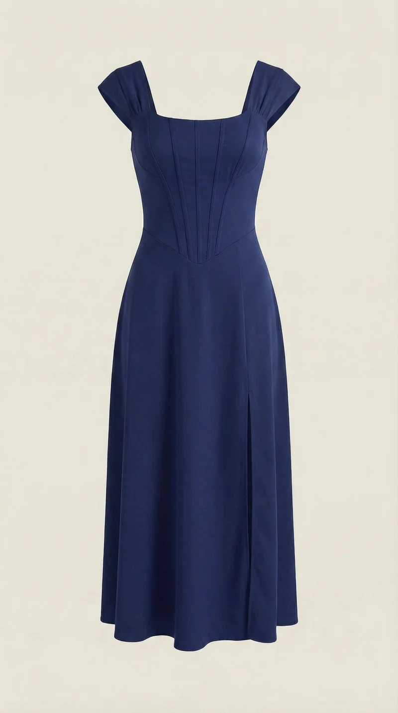 Robe corset midi femme tenue invité mariage