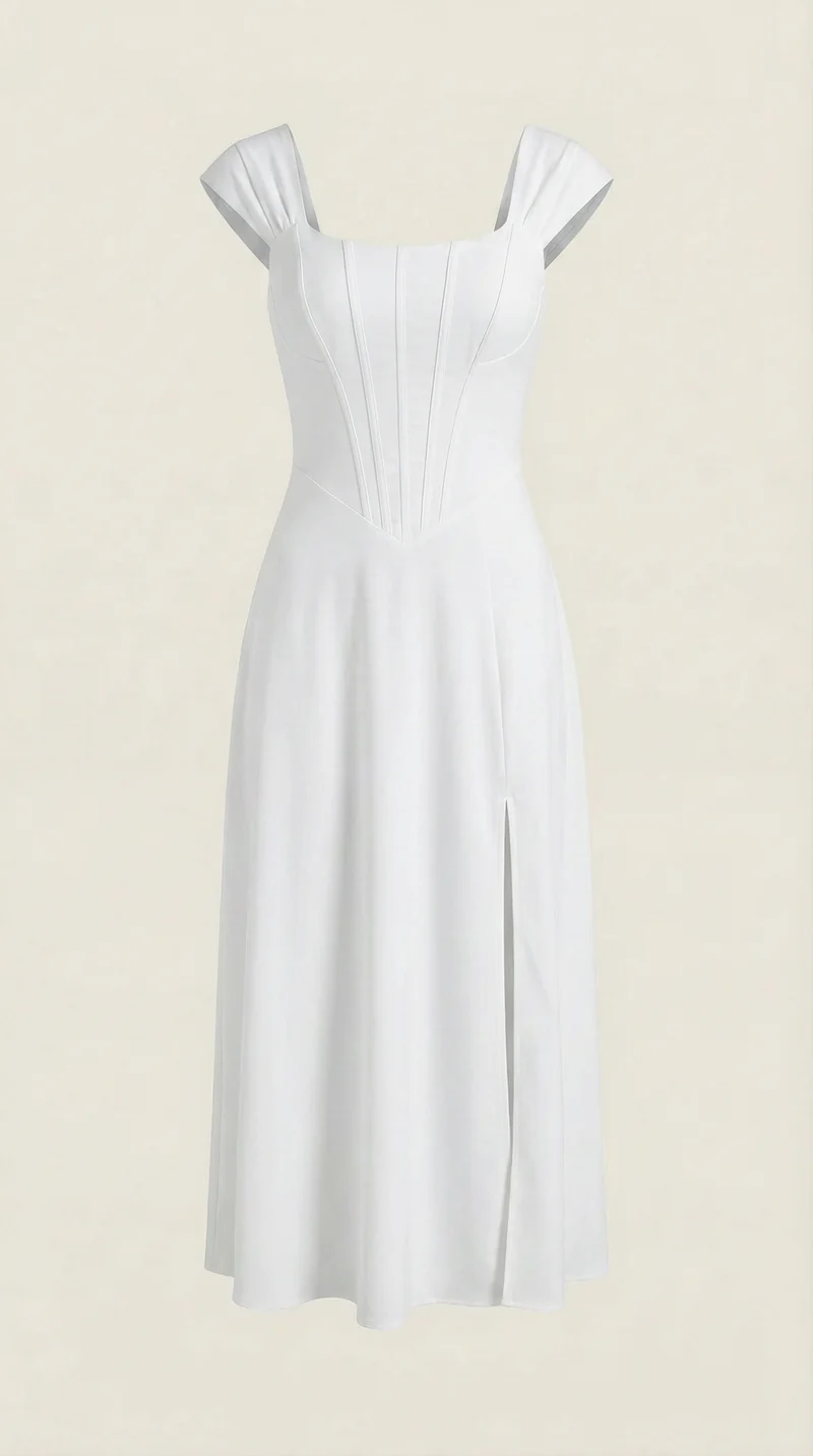 Robe corset midi femme tenue invité mariage