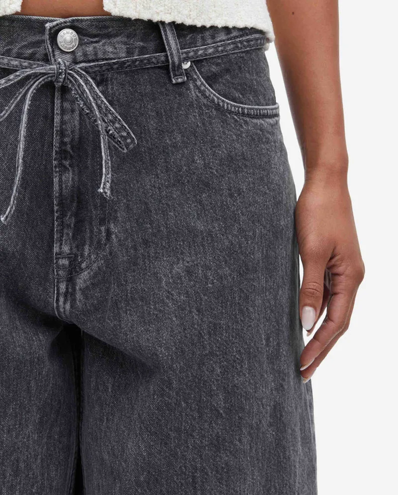 Jean large ceinturé en coton bio Saharper Grey Cloud
