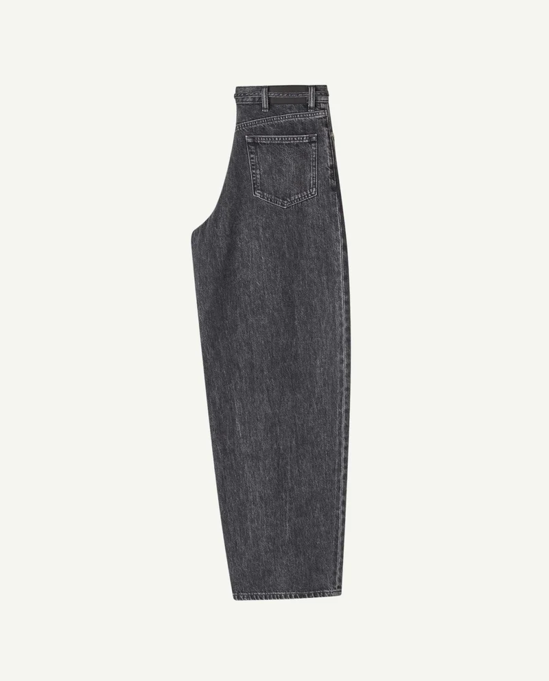 Jean large ceinturé en coton bio Saharper Grey Cloud