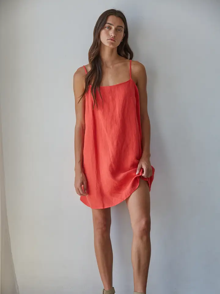 Wendy Woven Linen Mini Dress