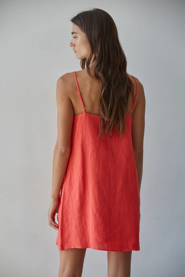 Wendy Woven Linen Mini Dress