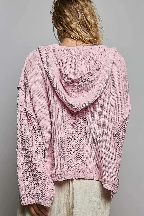 Felicia Oversize Hooded Chenille Sweater