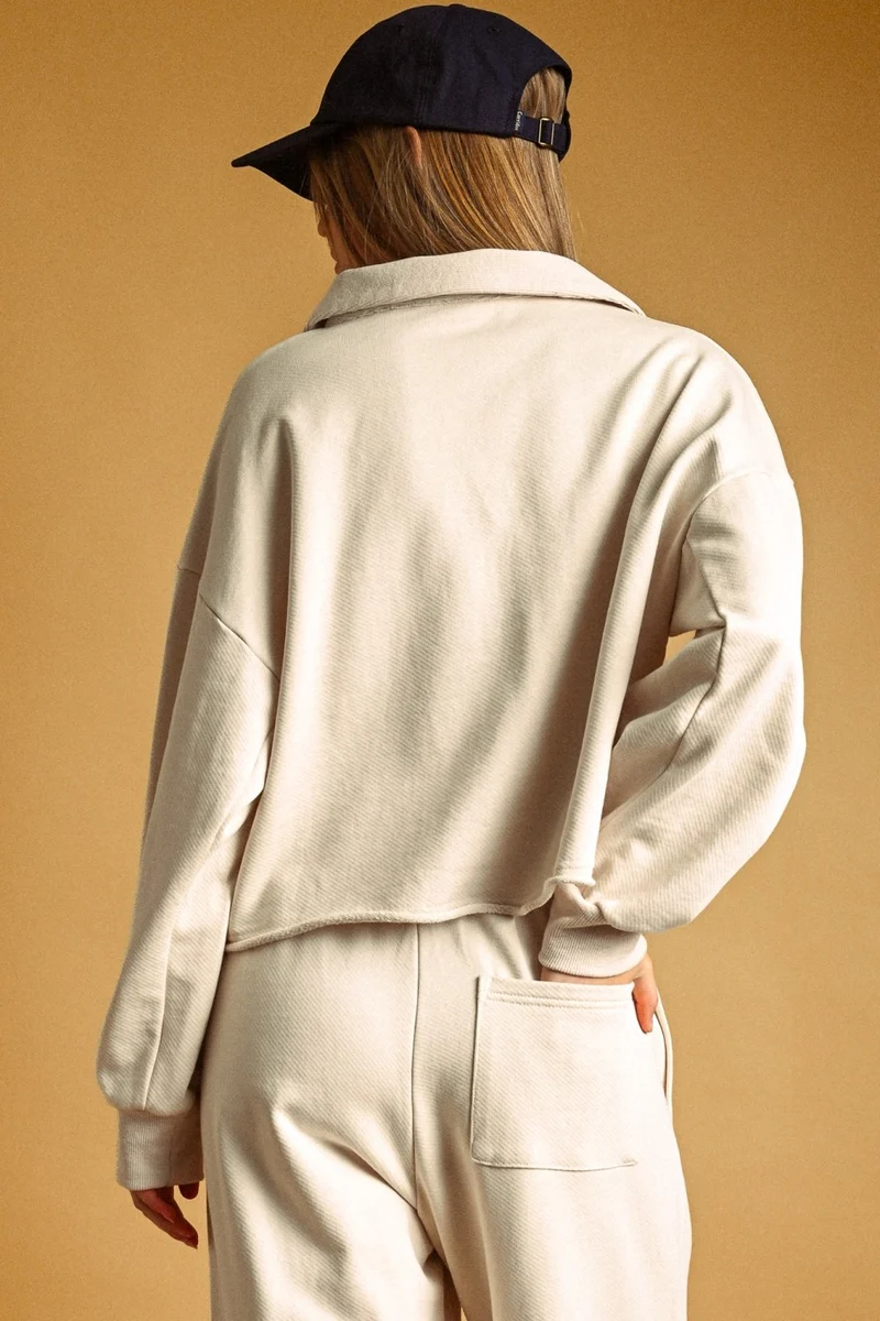 French Terry With Collar Pullover