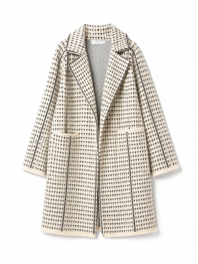 MARCEAU HOUNDSTOOTH COAT