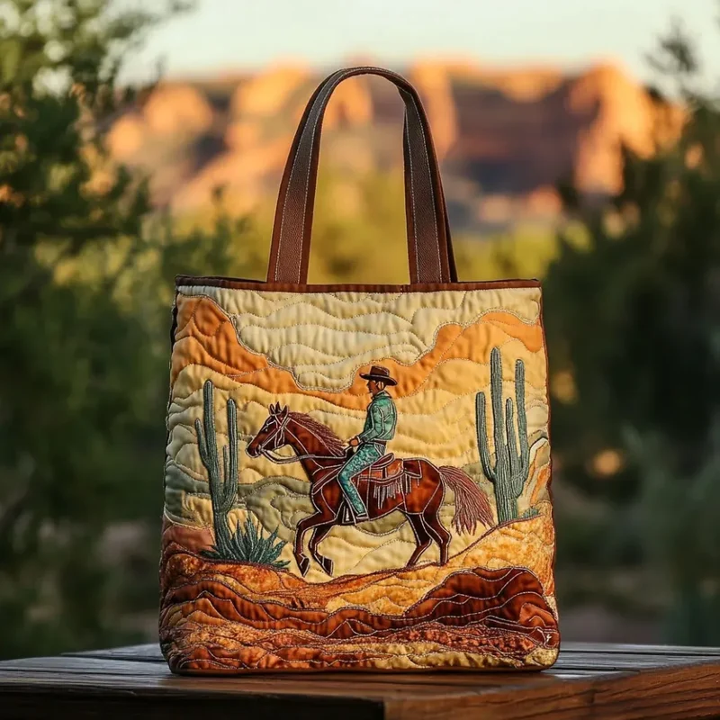 Cavalier du Désert | Sac Tote Matelassé Fait Main