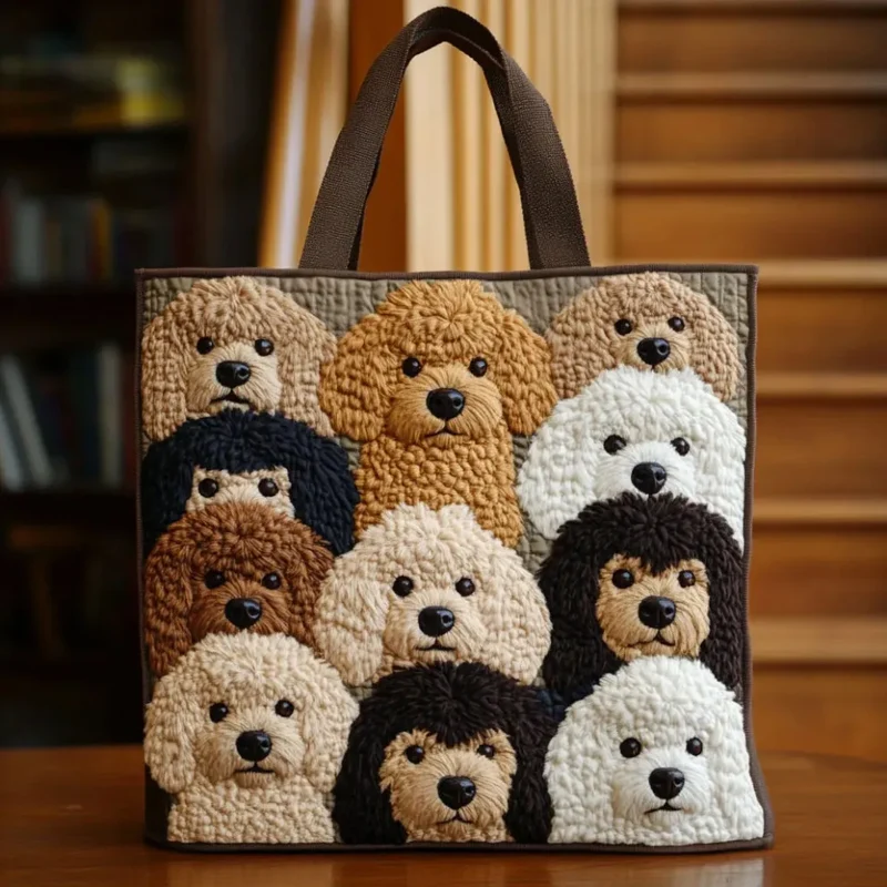 Amour de Chiot | Tote Matelassé Fait Main