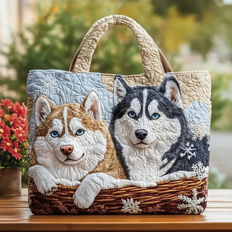 Compagnons d'Hiver | Sac en Tissu Matelassé Fait Main