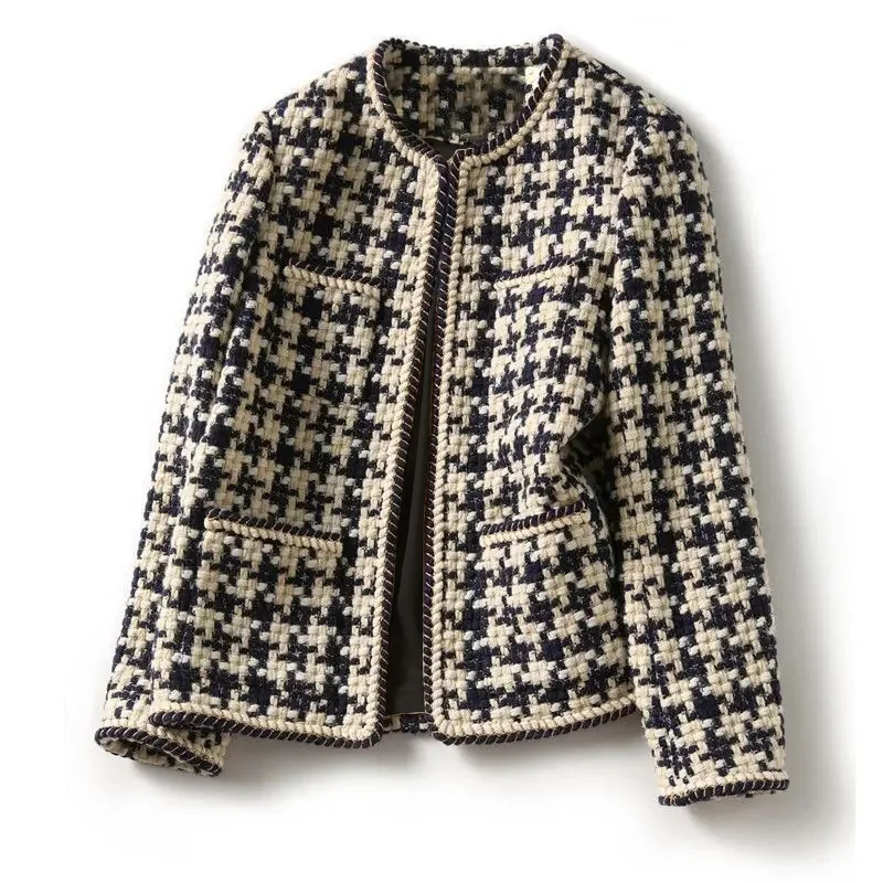 Veste Femme Tweed Yori Fashion – Style Classique Élégant à Motif
