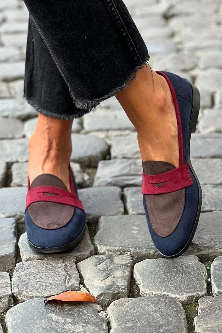Mocassins à bout rond pour femme – À talons bas, pour le bureau et au quotidien