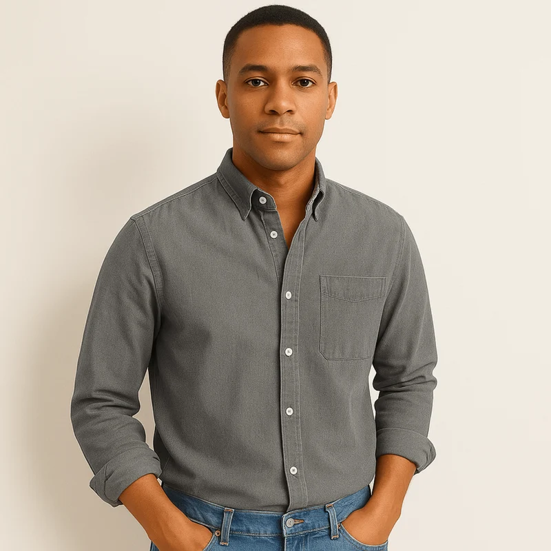 Chemise Homme à Manches Longues – Coupe Classique avec Col