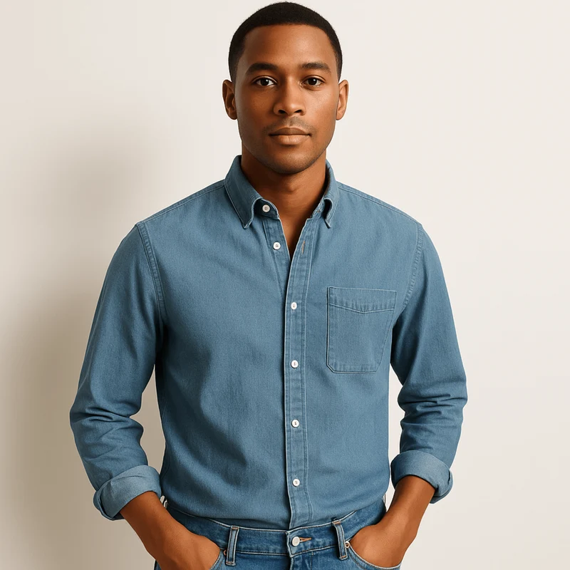 Chemise Homme à Manches Longues – Coupe Classique avec Col