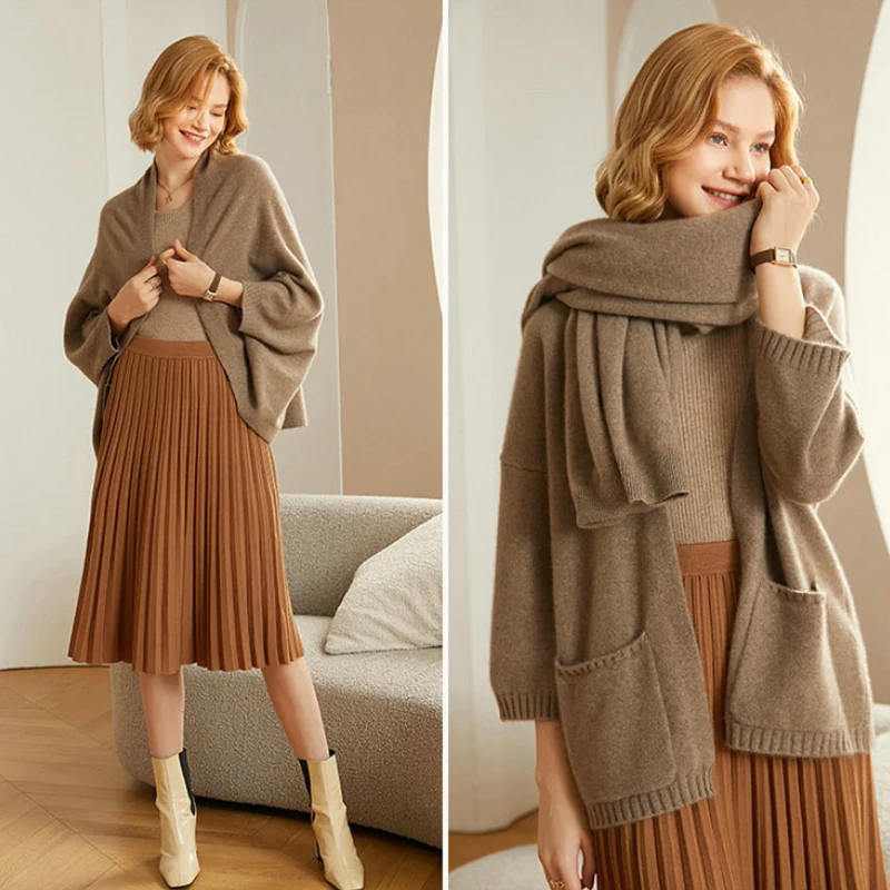 Châle élégant en maille pour femme – Accessoire de mode chaud et doux