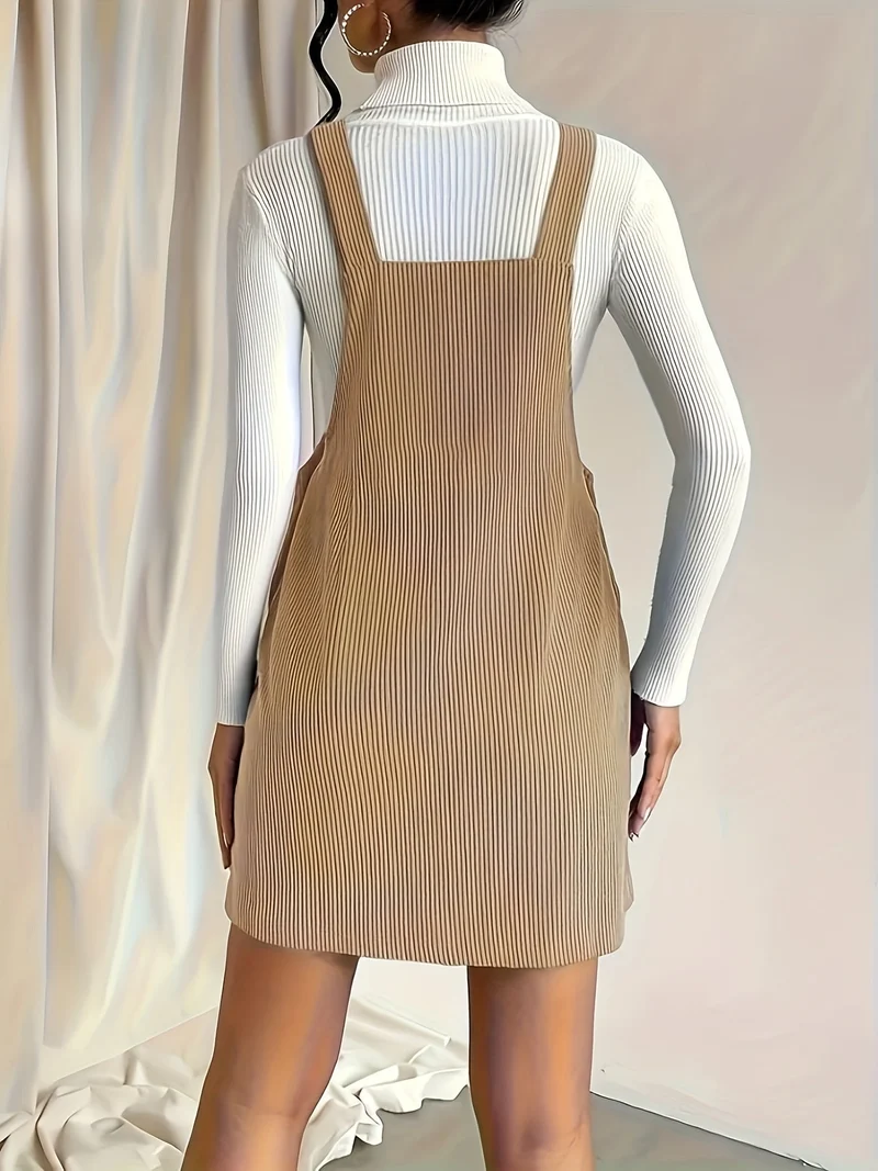 Robe en velours côtelé pour femme – Style rétro