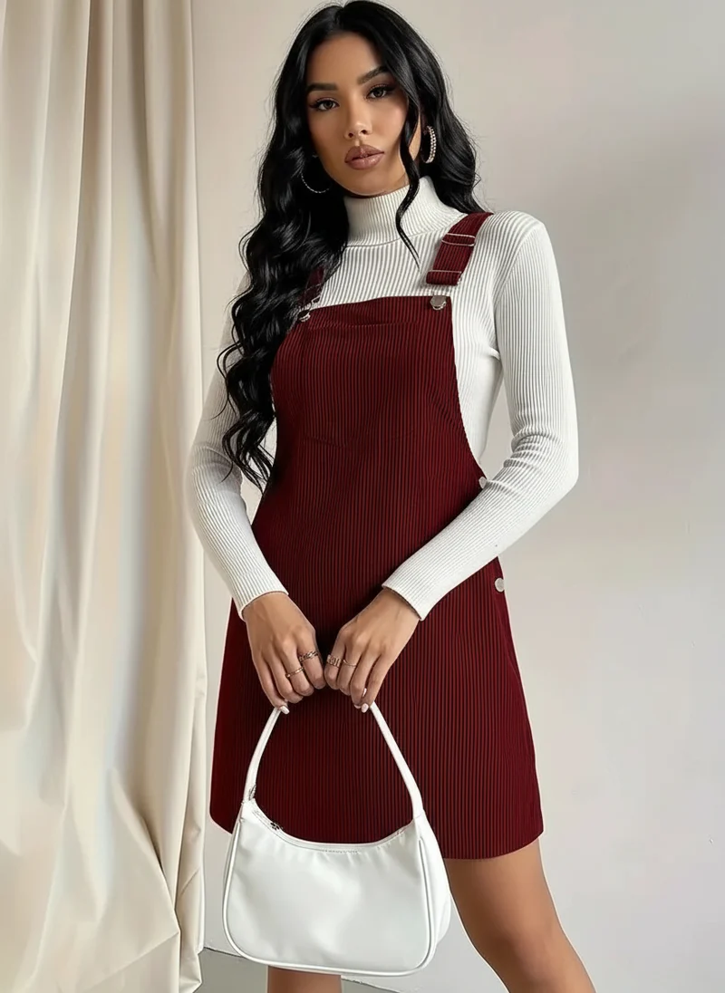 Robe en velours côtelé pour femme – Style rétro