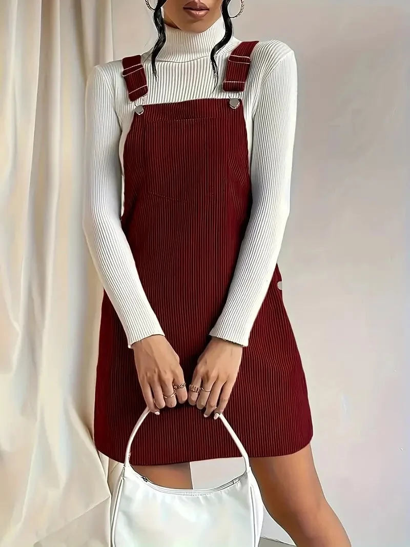 Robe en velours côtelé pour femme – Style rétro
