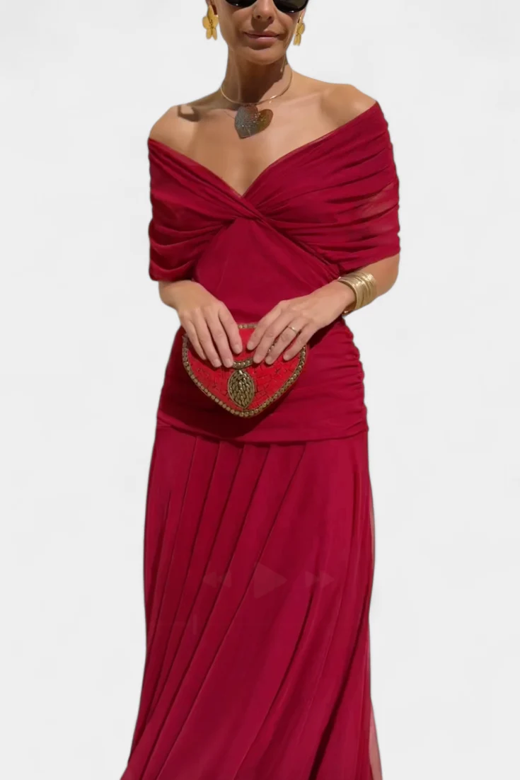 Rebeca Robe Élégante Femme – Style Soirée à Manches Transparentes