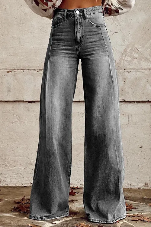 Pantalon en Denim Margovil – Taille Large Délavé – Style Décontracté