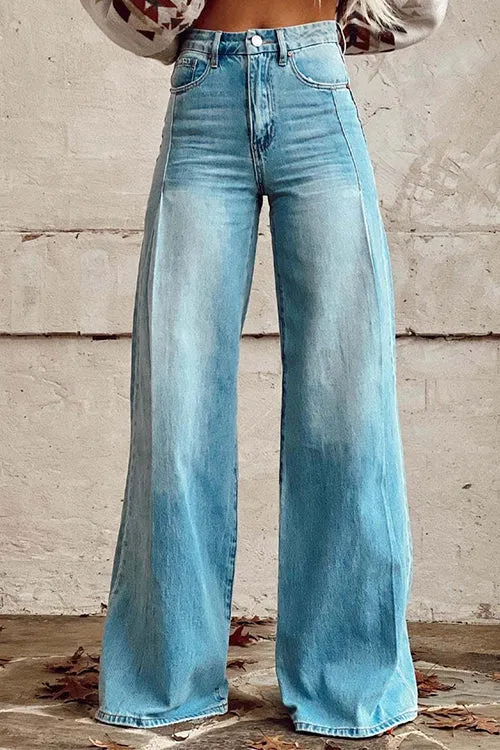 Pantalon en Denim Margovil – Taille Large Délavé – Style Décontracté