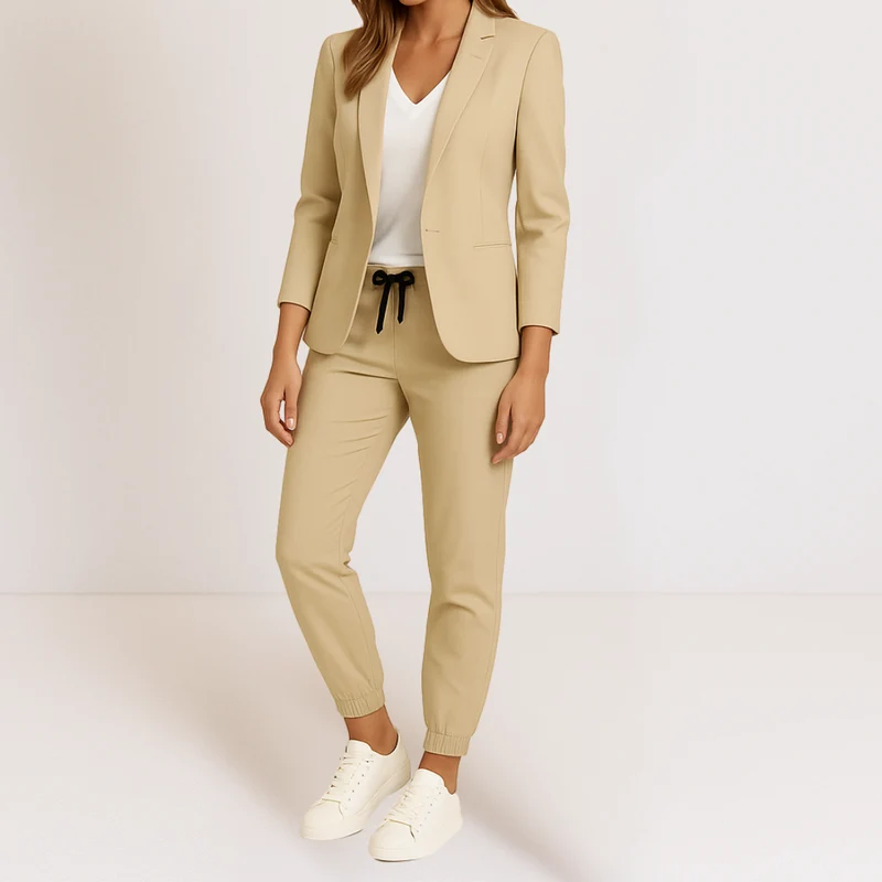 Blanche | Élégance Moderne dans un Ensemble Confortable