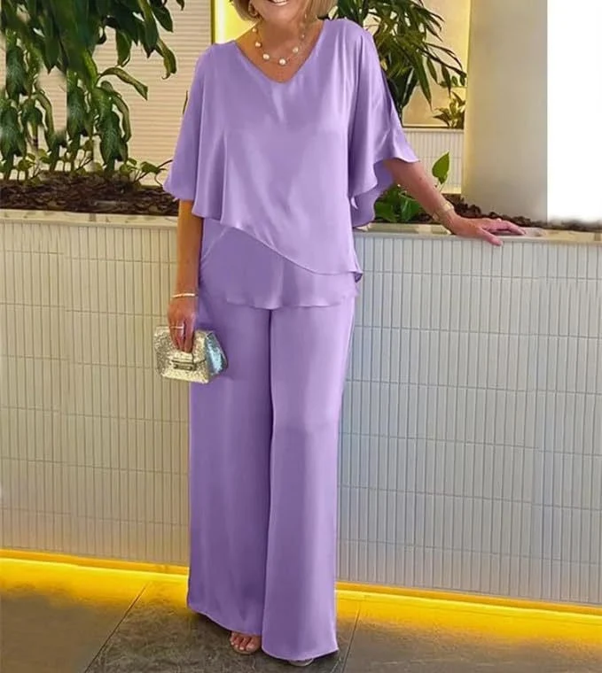 Martha | Ensemble confortable avec jambes larges