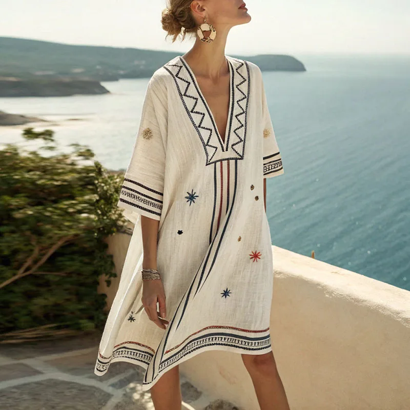 Naomi | Robe de plage élégante et polyvalente pour les journées d'été