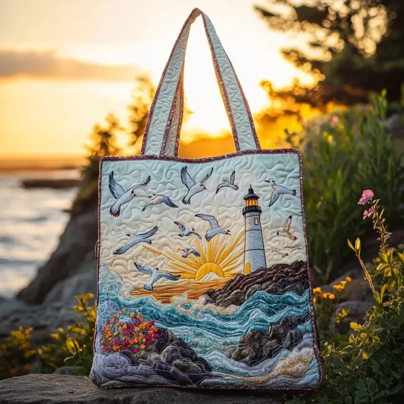 Lumière Côtière | Sac Tote Matelassé Fait Main