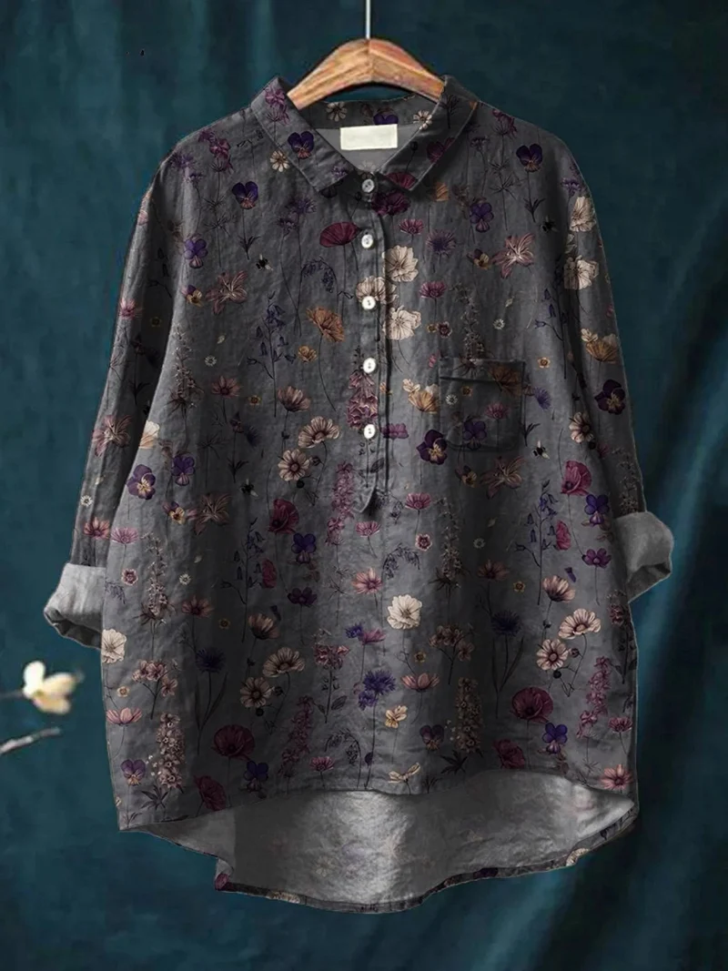 Mallory | Chemise décontractée à imprimé floral pour femmes