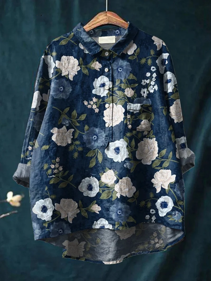 Joelle | Chemise décontractée à imprimé floral pour femmes
