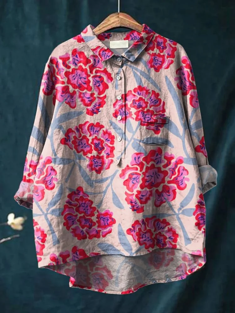 Rosalia | Chemise décontractée à imprimé floral doux pour femmes