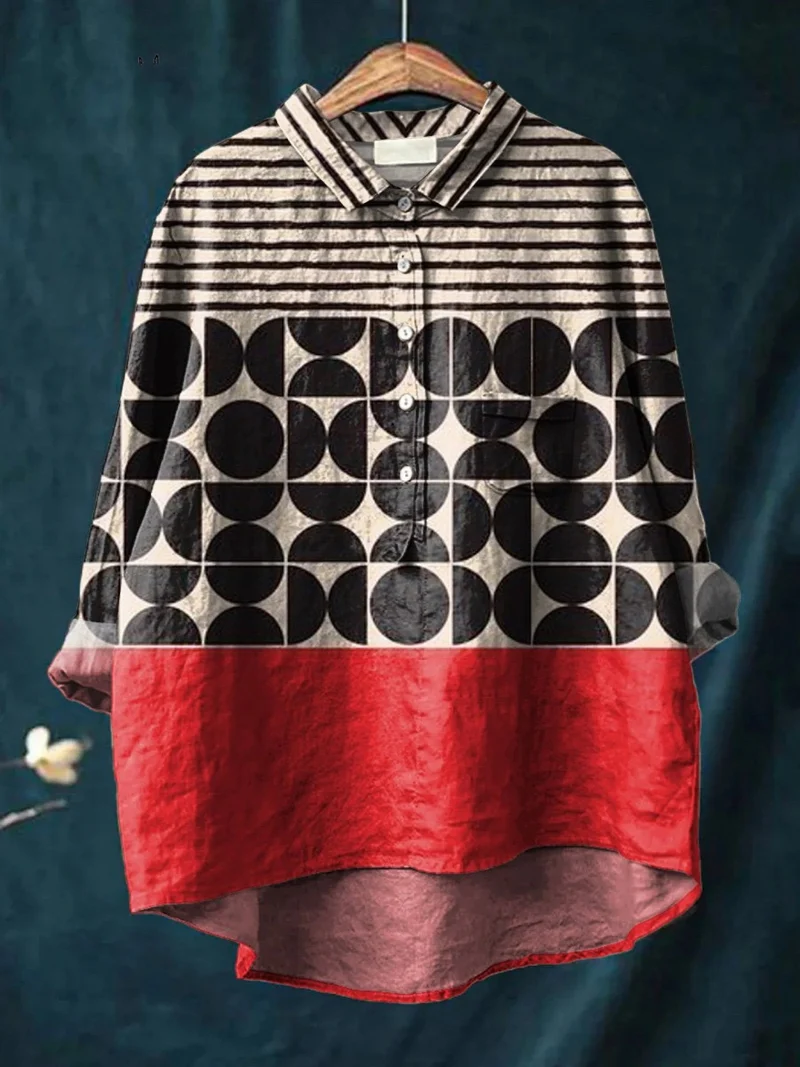 Tessa | Chemise décontractée pour femmes avec motif géométrique imprimé
