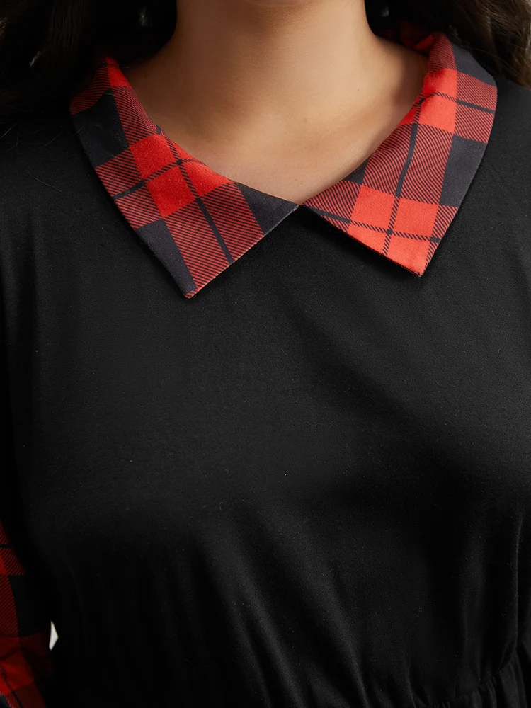 Supersoft Essentials Plaid Patchwork Gathered Dress