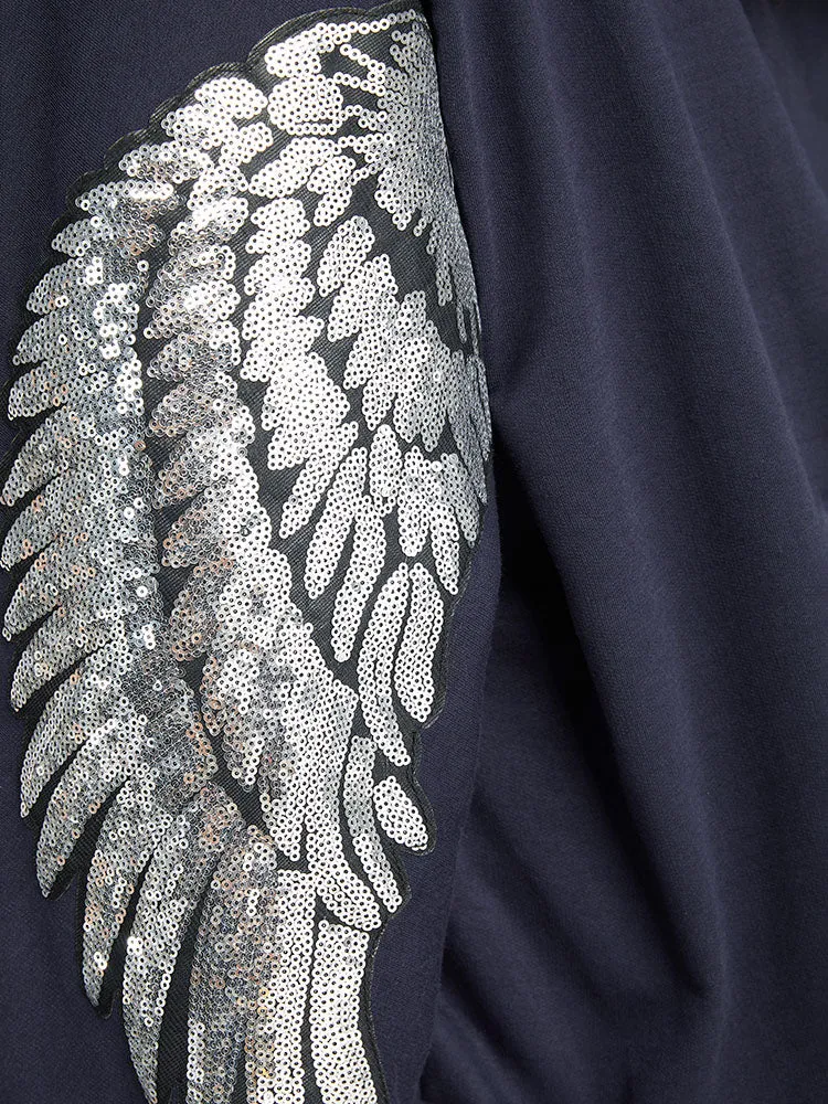 Solid O Ring Zipper Pocket Feather Jacket