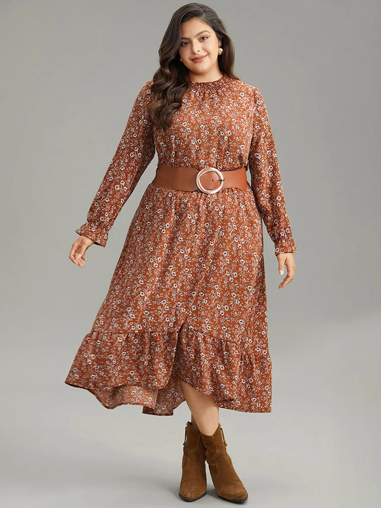 Ditsy Floral Pocket Elastic Waist Skirt