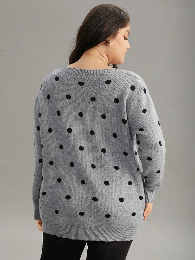 Supersoft Essentials Polka Dot Knit Pullover