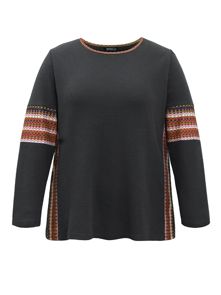 Bandana Print Waffle Knit T-shirt