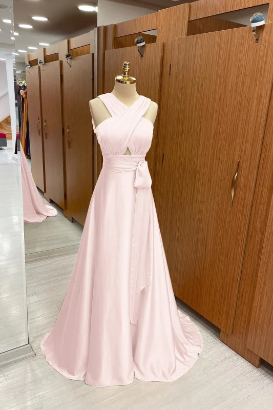 Robe de bal élégante à bretelles et dos nu : une robe longue et fluide pour les occasions spéciales