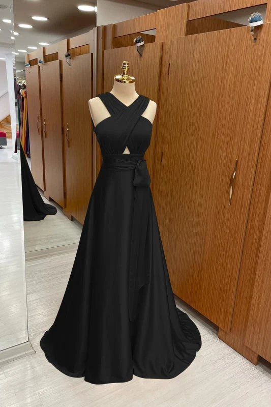 Robe de bal élégante à bretelles et dos nu : une robe longue et fluide pour les occasions spéciales